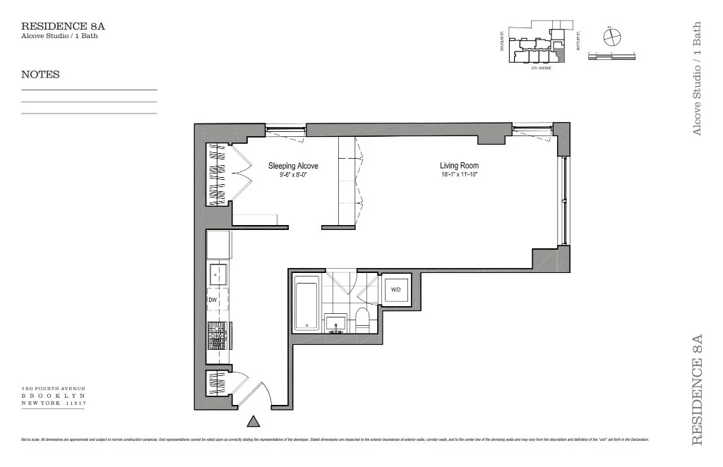 Studio apartment at 150 Fourth Avenue, Unit 7A, Park Slope, photo 15 of 15