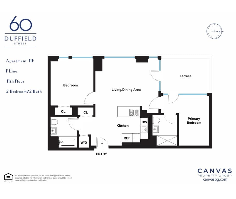 2 bed apartment at 60 Duffield Street, Unit 11F, Downtown Brooklyn, photo 17 of 18