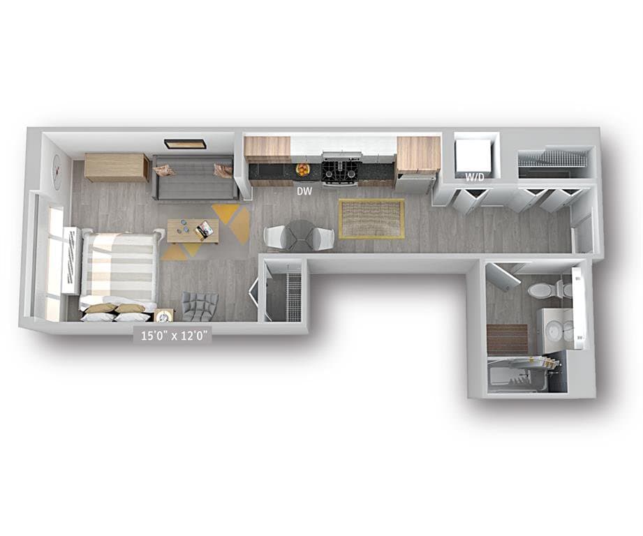 Studio apartment at 100 Willoughby Street, Unit 16C, Downtown Brooklyn, photo 1 of 1