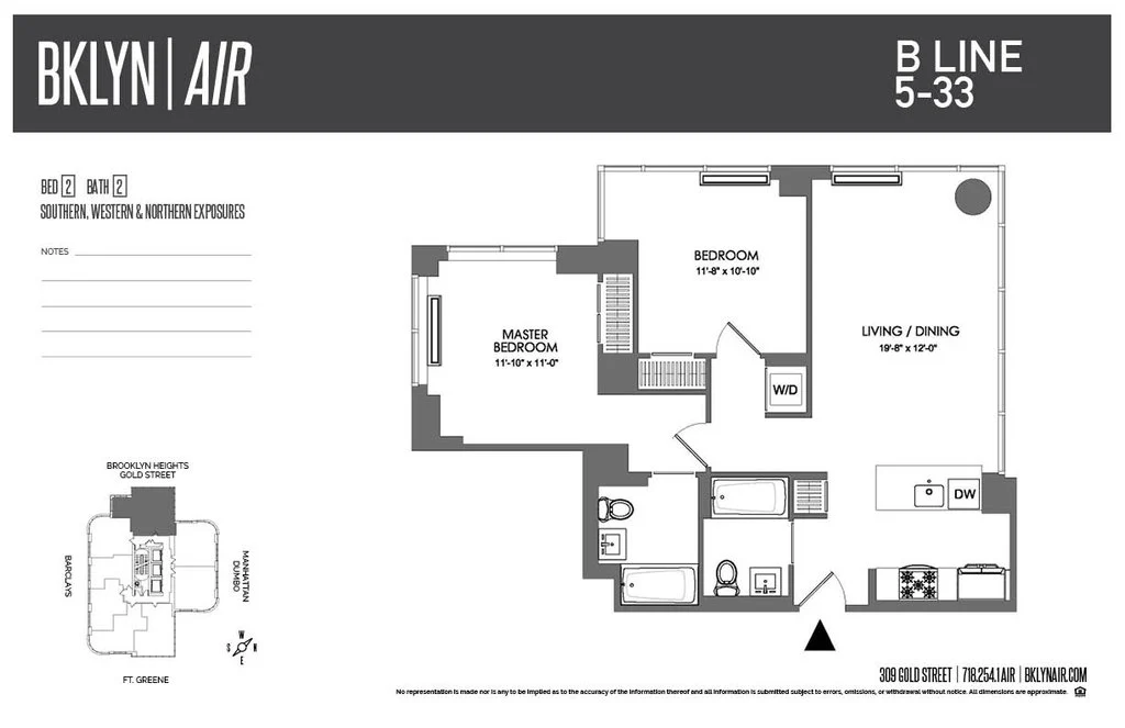 2 Bed apartment at 309 Gold Street, Unit 28B, Downtown Brooklyn, photo 1 of 1