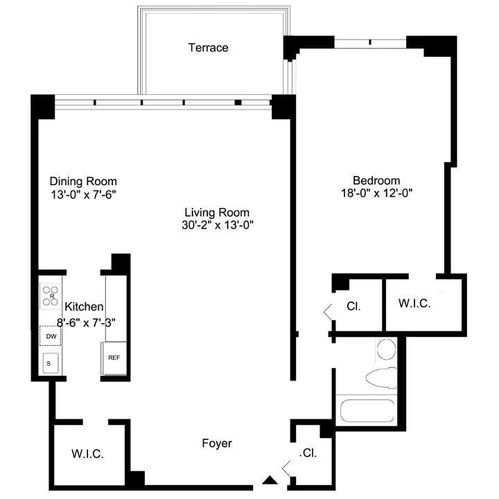 1.5 Bed apartment at 600 West 246th Street, Unit 1202, Riverdale, photo 1 of 1