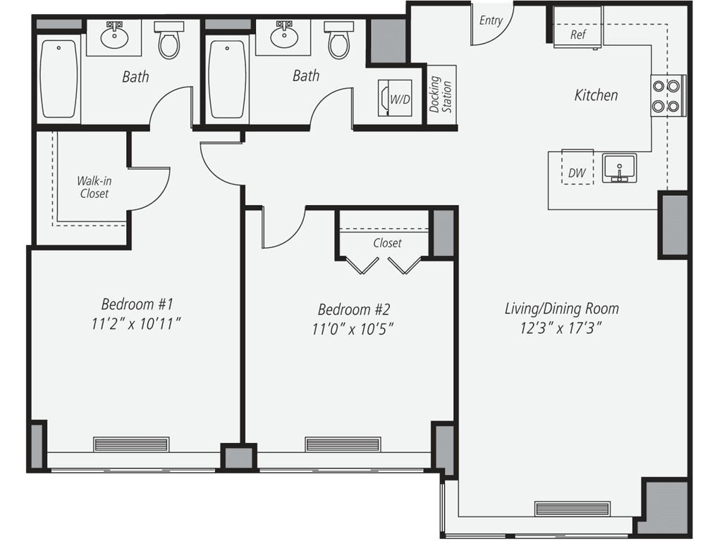 2 Bed apartment at 525 West 28th Street, Unit 240, Chelsea, photo 1 of 1