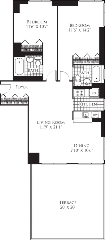 2 Bed apartment at 777 Sixth Avenue, Unit 6C, Chelsea, photo 1 of 1