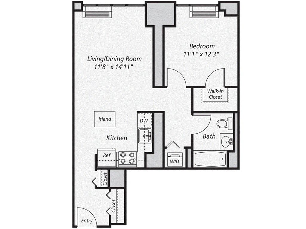 1 Bed apartment at 343 Gold Street, Unit 4113, Fort Greene, photo 1 of 1