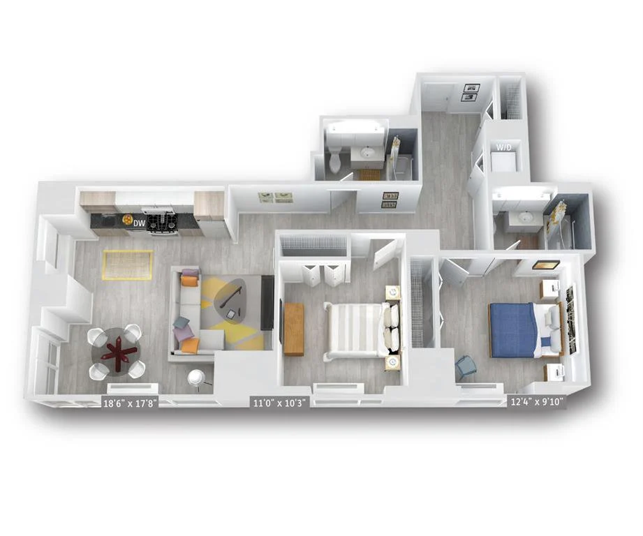 2 Bed apartment at 100 Willoughby Street, Unit 22E, Downtown Brooklyn, photo 1 of 1
