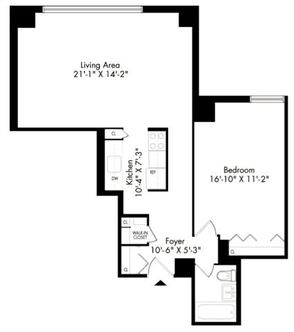 1.5 Bed apartment at 30 Waterside Plaza, Unit 9G, Flatiron, photo 1 of 1