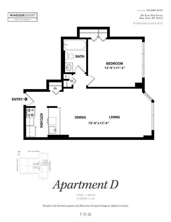 1 Bed apartment at 151-155 East 31st Street, Unit W20D, Kips Bay, photo 1 of 2