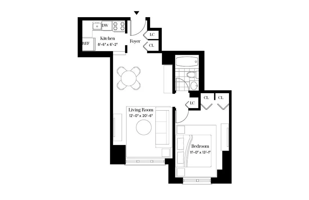 1 Bed apartment at 124 West 60th Street, Unit 26B, Upper West Side, photo 1 of 2