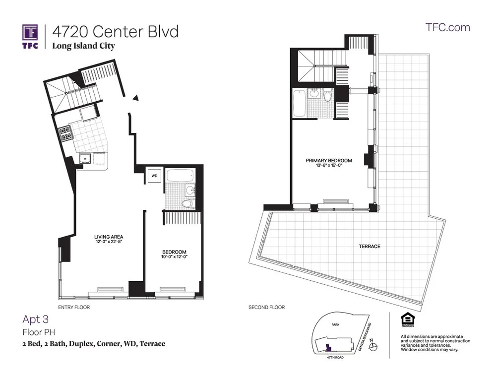 2 Bed apartment at 4720 Center Boulevard, Unit PH03, Long Island City, photo 1 of 2