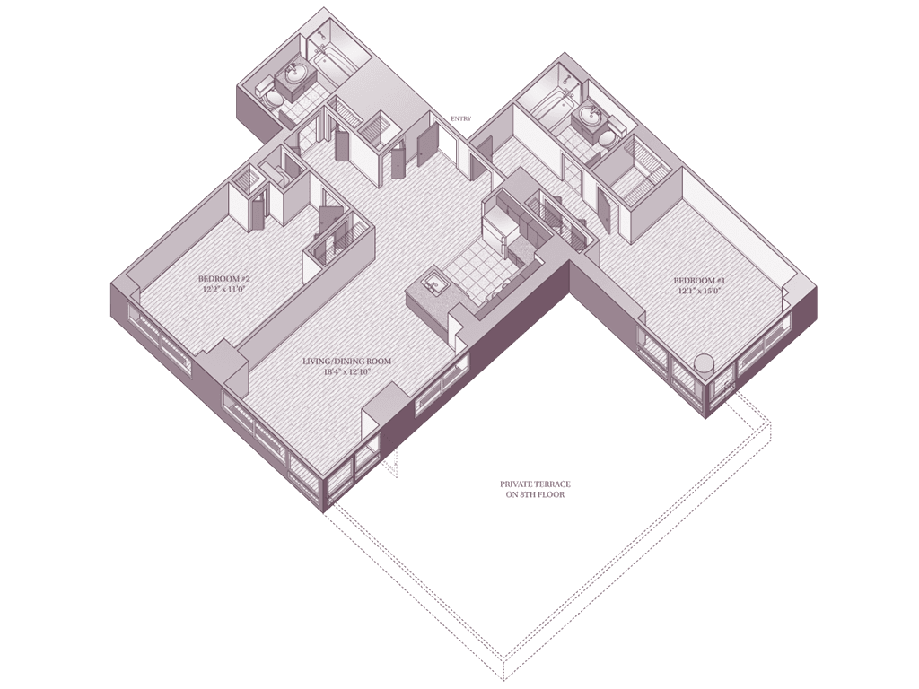 2 Bed apartment at 282 Eleventh Avenue, Unit 1410, Hudson Yards, photo 1 of 1