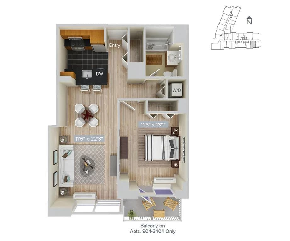 1 Bed apartment at 4-75 48th Avenue, Unit 001-2904, Long Island City, photo 1 of 1