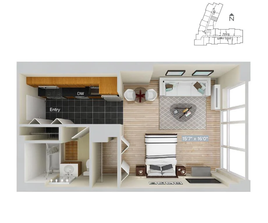 Studio apartment at 4-75 48th Avenue, Unit 001-517, Long Island City, photo 1 of 1