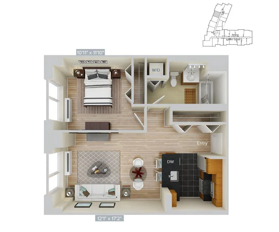 1 Bed apartment at 4-75 48th Avenue, Unit 001-721, Long Island City, photo 1 of 1
