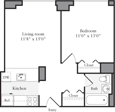 1 Bed apartment at 180 Montague Street, Unit 05A, Brooklyn Heights, photo 1 of 1