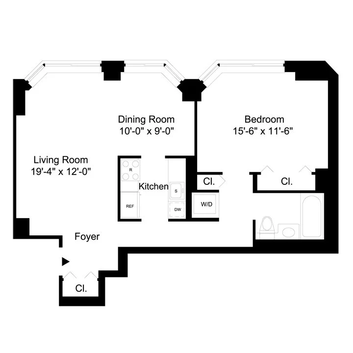 1.5 Bed apartment at 10 Liberty Street, Unit 45A, Financial District, photo 1 of 1