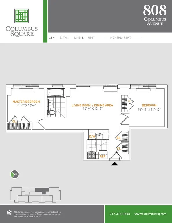 2 Bed apartment at 808 Columbus Avenue, Unit 26G, Upper West Side, photo 1 of 4