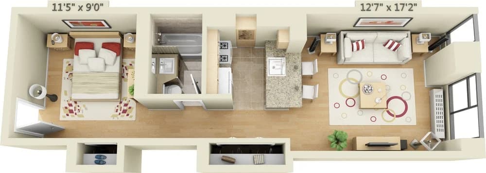 Studio apartment at 10 Hanover Square, Unit 12T, Financial District, photo 1 of 5