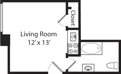 Studio apartment at 41 West 86th Street, Unit 04H, Upper West Side, photo 1 of 1