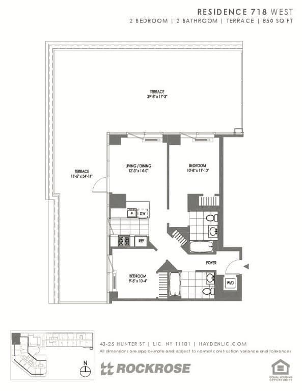 2 Bed apartment at 43-25 Hunter Street, Unit 718W, Long Island City, photo 1 of 1