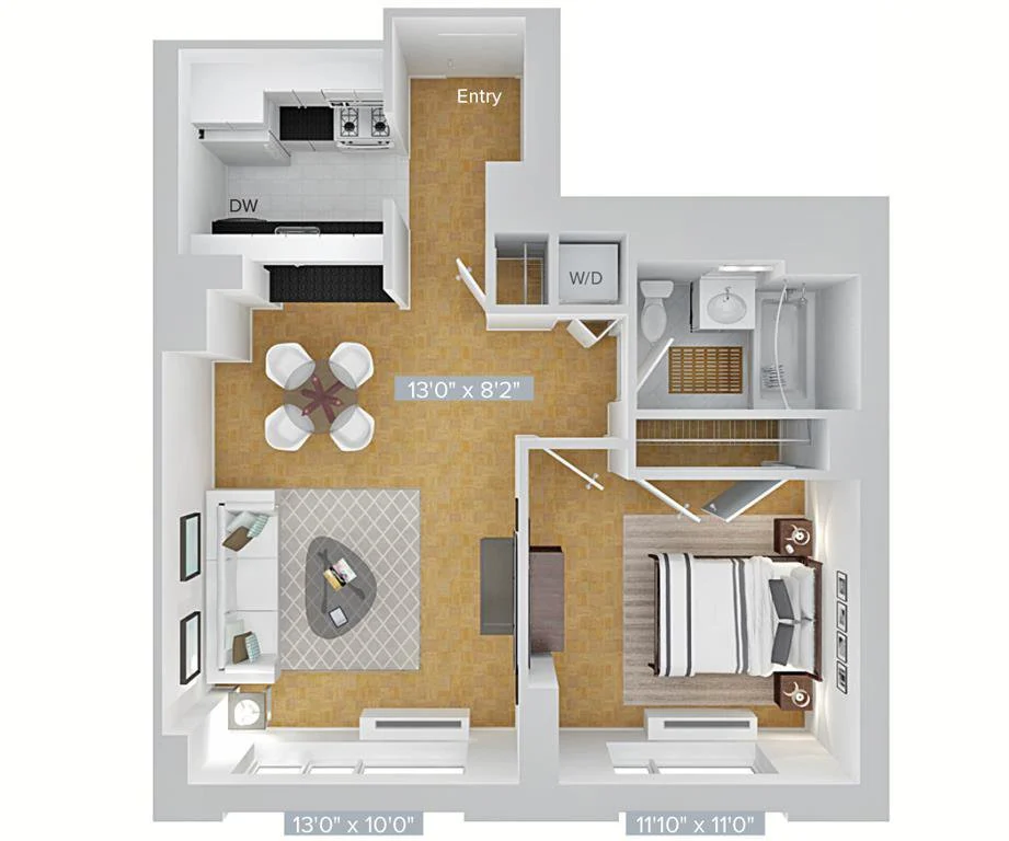 1 Bed apartment at 4-75 48th Avenue, Unit 21F, Long Island City, photo 1 of 1