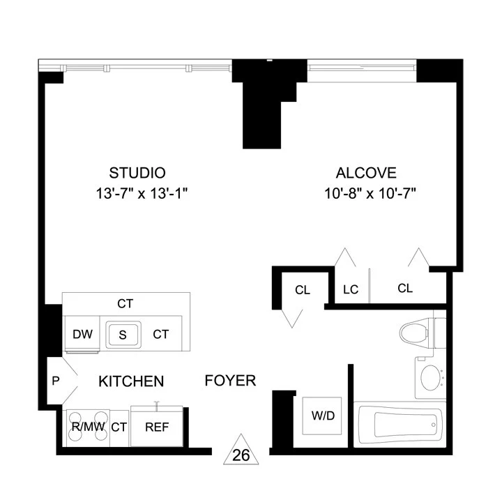Studio apartment at 320 West 38th Street, Unit 426, Hell's Kitchen, photo 1 of 1