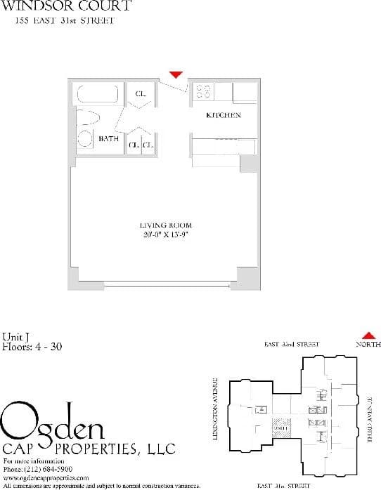Studio apartment at 151-155 East 31st Street, Unit E30J, Kips Bay, photo 1 of 2