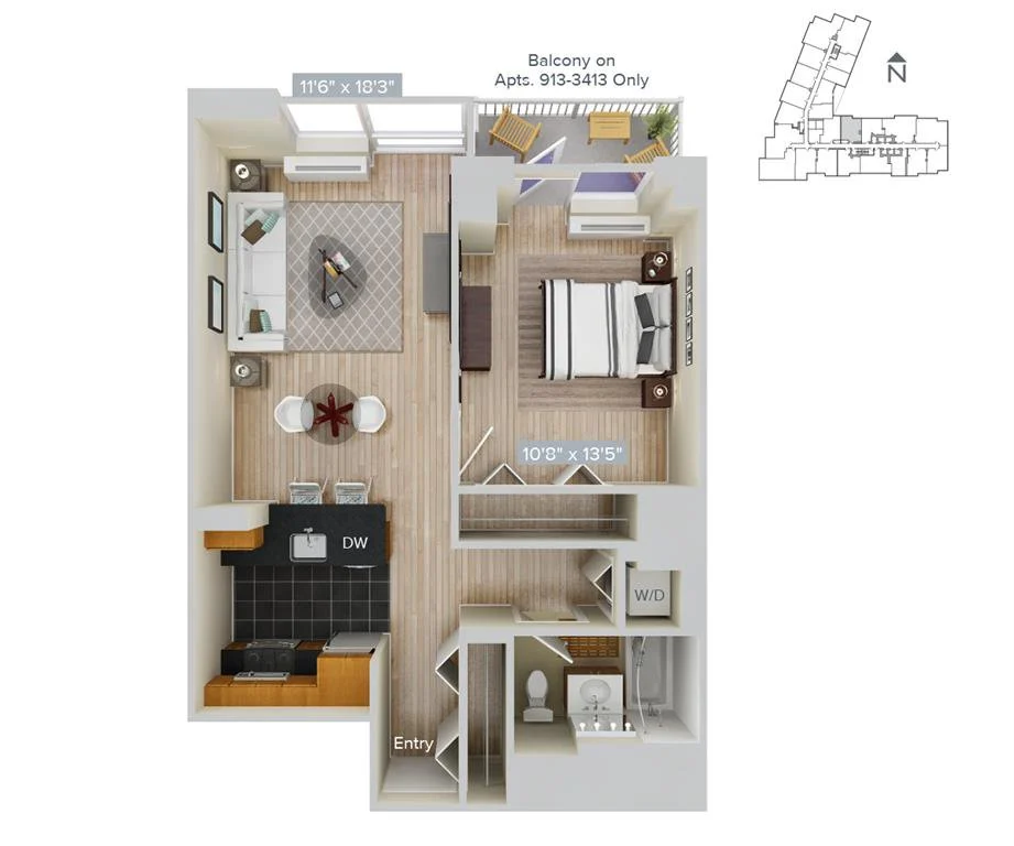 1 Bed apartment at 4-75 48th Avenue, Unit 001-1513, Long Island City, photo 1 of 1