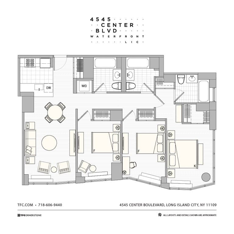 3 Bed apartment at 4545 Center Boulevard, Unit 2221, Long Island City, photo 1 of 4