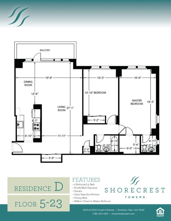 2 Bed apartment at 2940 Ocean Parkway, Unit 14D, Coney Island, photo 1 of 2