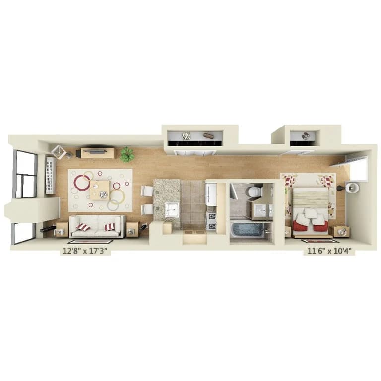 Studio apartment at 10 Hanover Square, Unit 08P, Financial District, photo 1 of 4
