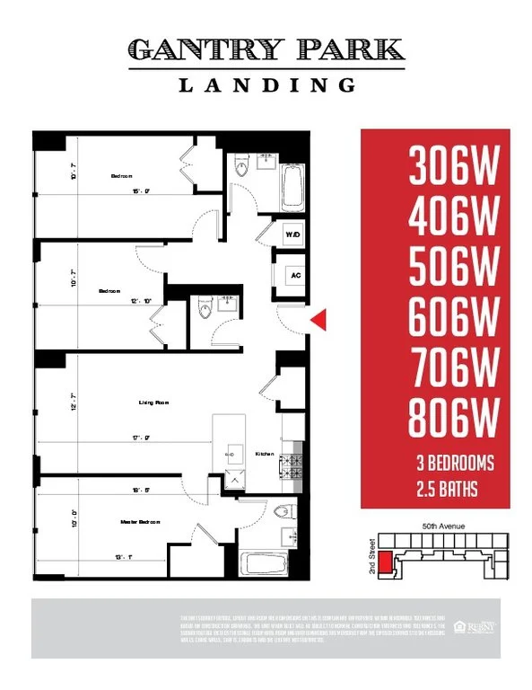 3 Bed apartment at 2-14 50th Avenue, Unit 406W, Long Island City, photo 1 of 1
