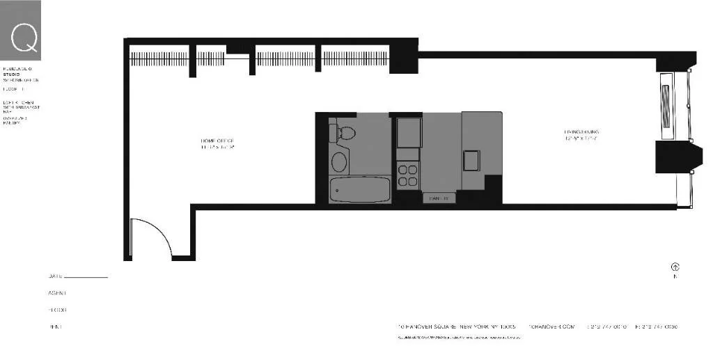 Studio apartment at 10 Hanover Square, Unit 11Q, Financial District, photo 1 of 8