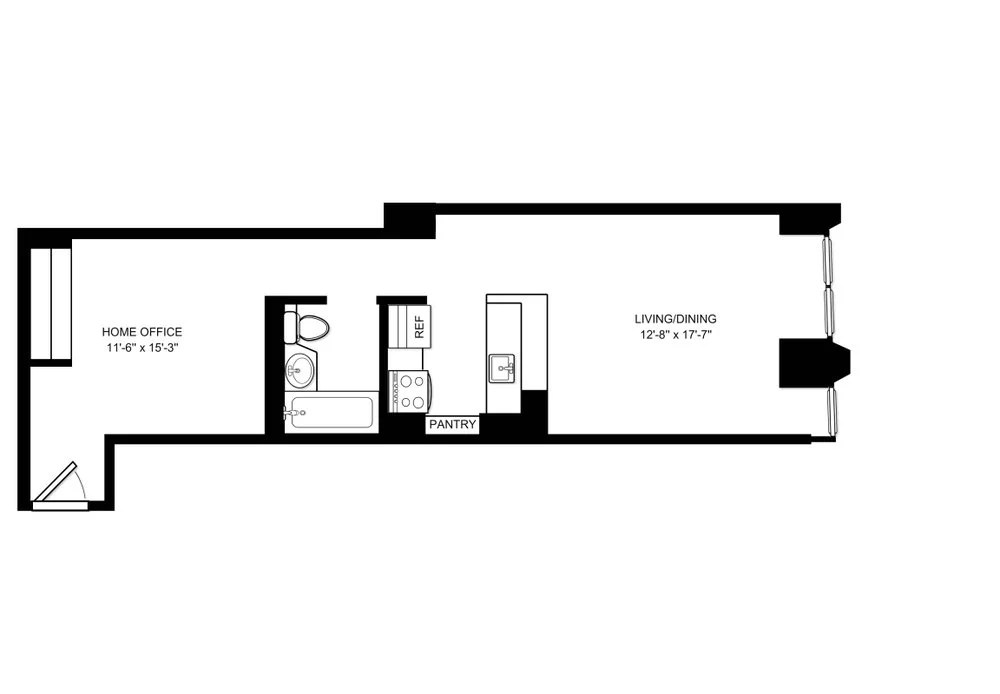 Studio apartment at 10 Hanover Square, Unit 11Q, Financial District, photo 1 of 8