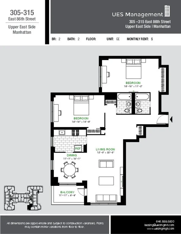 3 Bed apartment at 305 East 86th Street, Unit 12GE, Upper East Side, photo 1 of 2