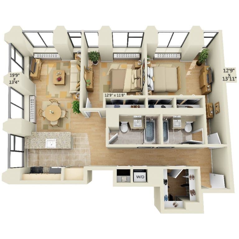 2 Bed apartment at 10 Hanover Square, Unit 03A, Financial District, photo 1 of 5