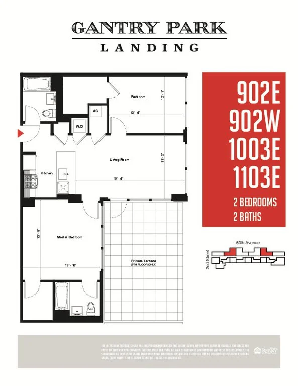 2 Bed apartment at 2-14 50th Avenue, Unit 901W, Long Island City, photo 1 of 1