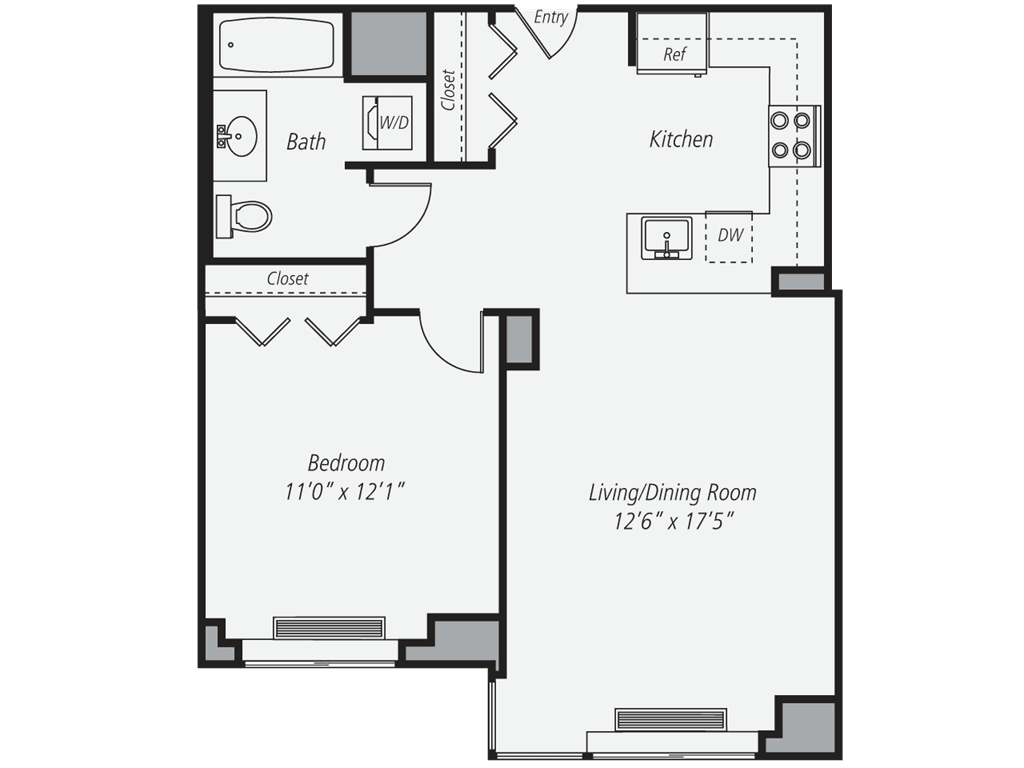 1 Bed apartment at 525 West 28th Street, Unit 266, Chelsea, photo 1 of 1