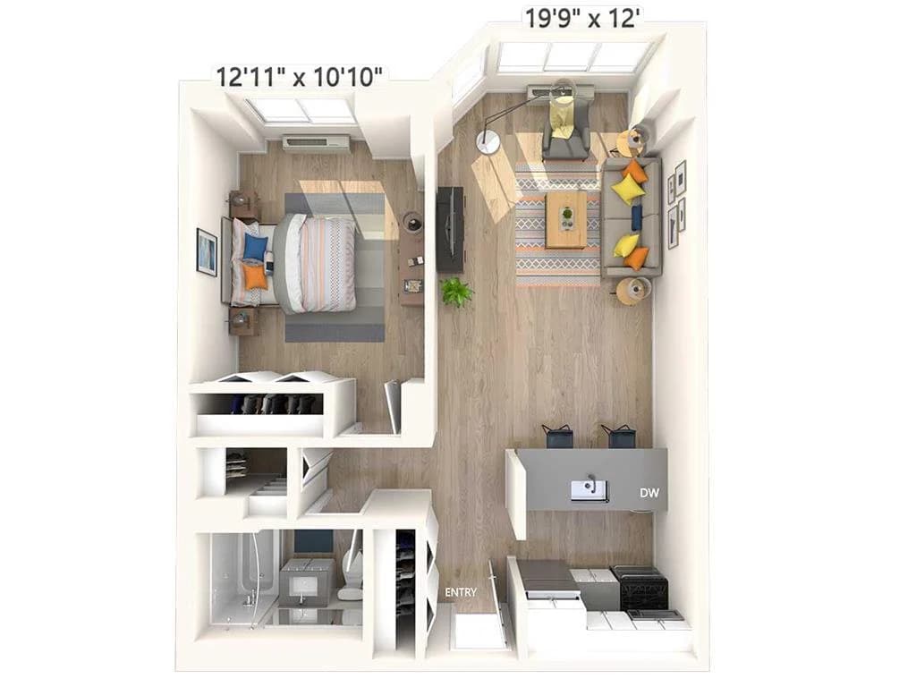 1 Bed apartment at 250 West 50th Street, Unit 17M, Midtown West, photo 1 of 1