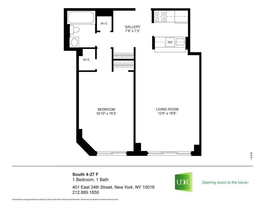 1 Bed apartment at 401 East 34th Street, Unit S16E, Murray Hill, photo 1 of 3