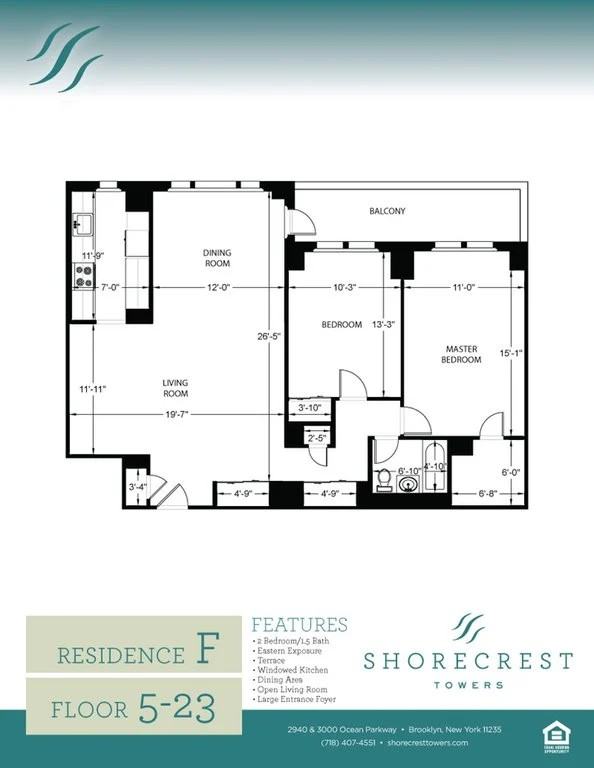2 Bed apartment at 3000 Ocean Parkway, Unit 23F, Coney Island, photo 1 of 1