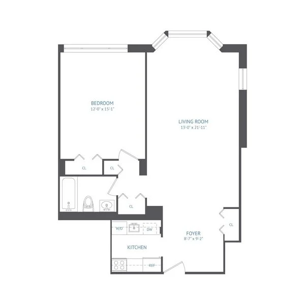 1 Bed apartment at 101 West 90th Street, Unit 18B, Upper West Side, photo 1 of 2