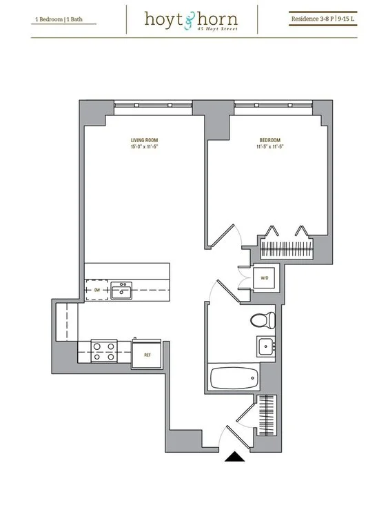 1 Bed apartment at 45 Hoyt Street, Unit 11L, Boerum Hill, photo 1 of 2