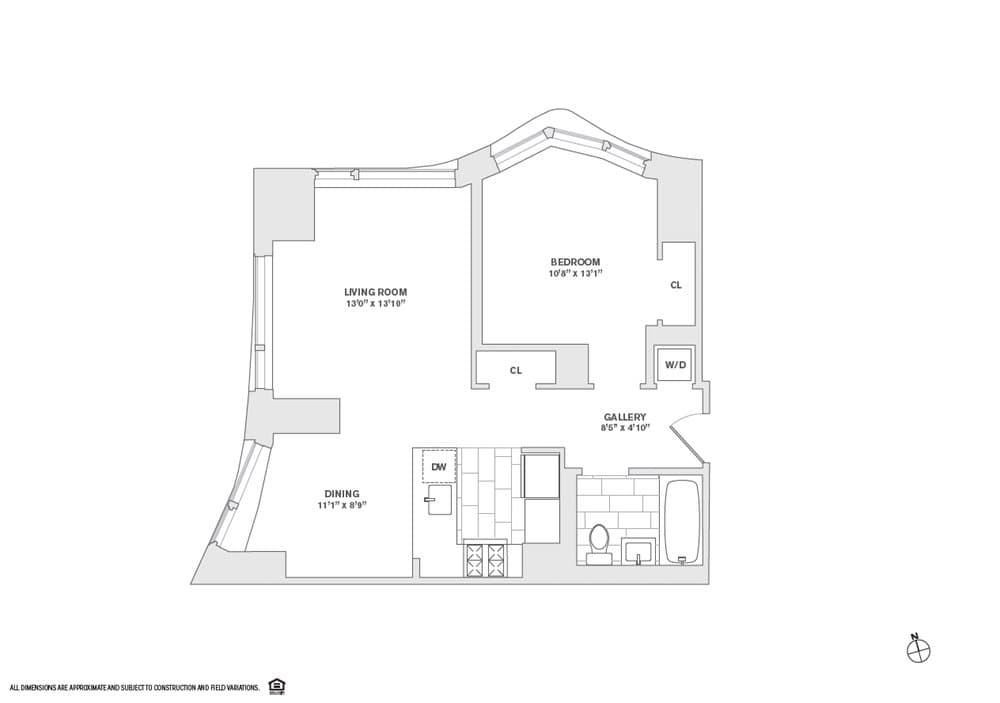 1 Bed apartment at 8 Spruce Street, Unit 49B, Financial District, photo 1 of 2