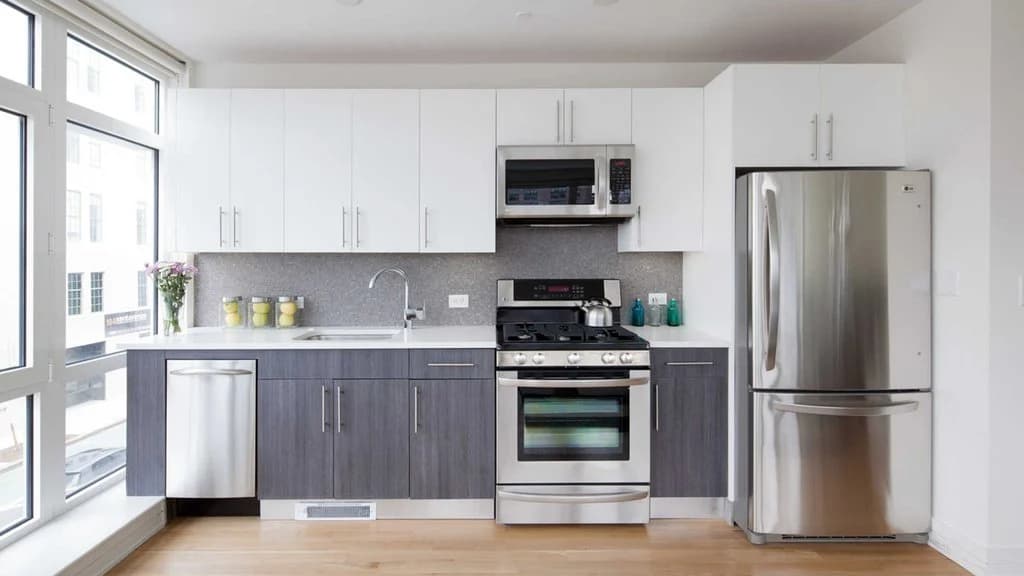 Kitchen with Gas Stove and Stainless Steel Appliances