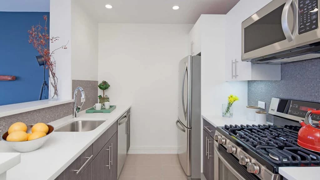 Kitchen with Gas Stove and Stainless Steel Appliances