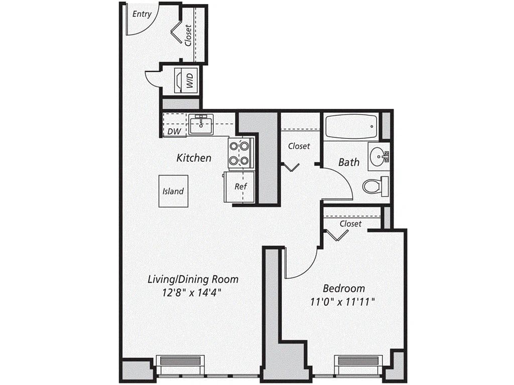 1 Bed apartment at 343 Gold Street, Unit 1001, Fort Greene, photo 1 of 1