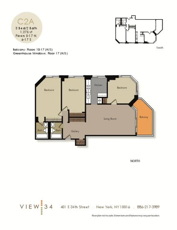 3.5 Bed apartment at 401 East 34th Street, Unit S16J, Murray Hill, photo 1 of 3