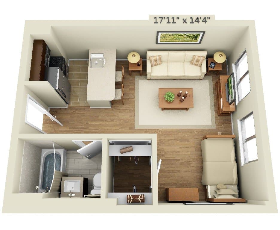 Studio apartment at 120 West 21st Street, Unit 219, Chelsea, photo 1 of 3
