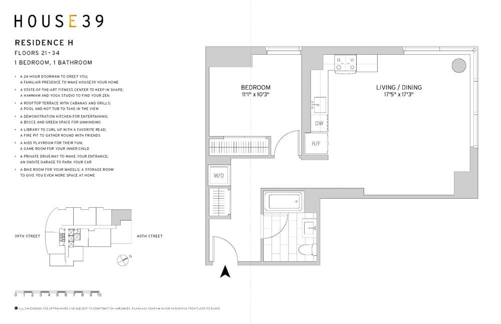 1 Bed apartment at 225 East 39th Street, Unit 24H, Murray Hill, photo 1 of 2
