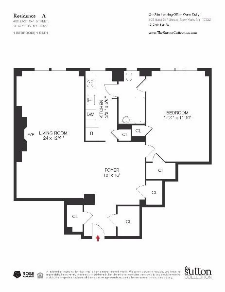 1 Bed apartment at 405 East 54th Street, Unit 13A, Midtown East, photo 1 of 2